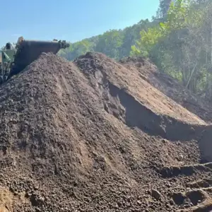 tall pile of sifted soil